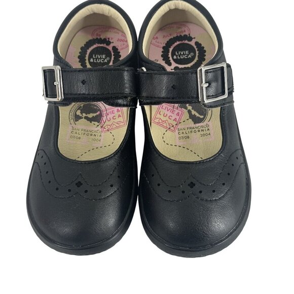Livie & Luca Black Mary Jane Shoes Size 10M Synthetic Leather Upper With Buckle - Picture 6 of 7
